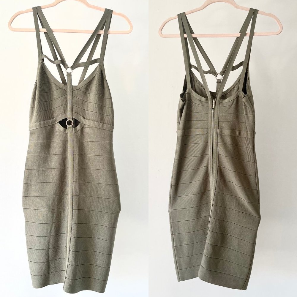 Olive stretch Dress by BEBE